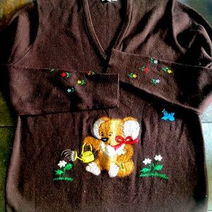 Vneck long sleeved sweater